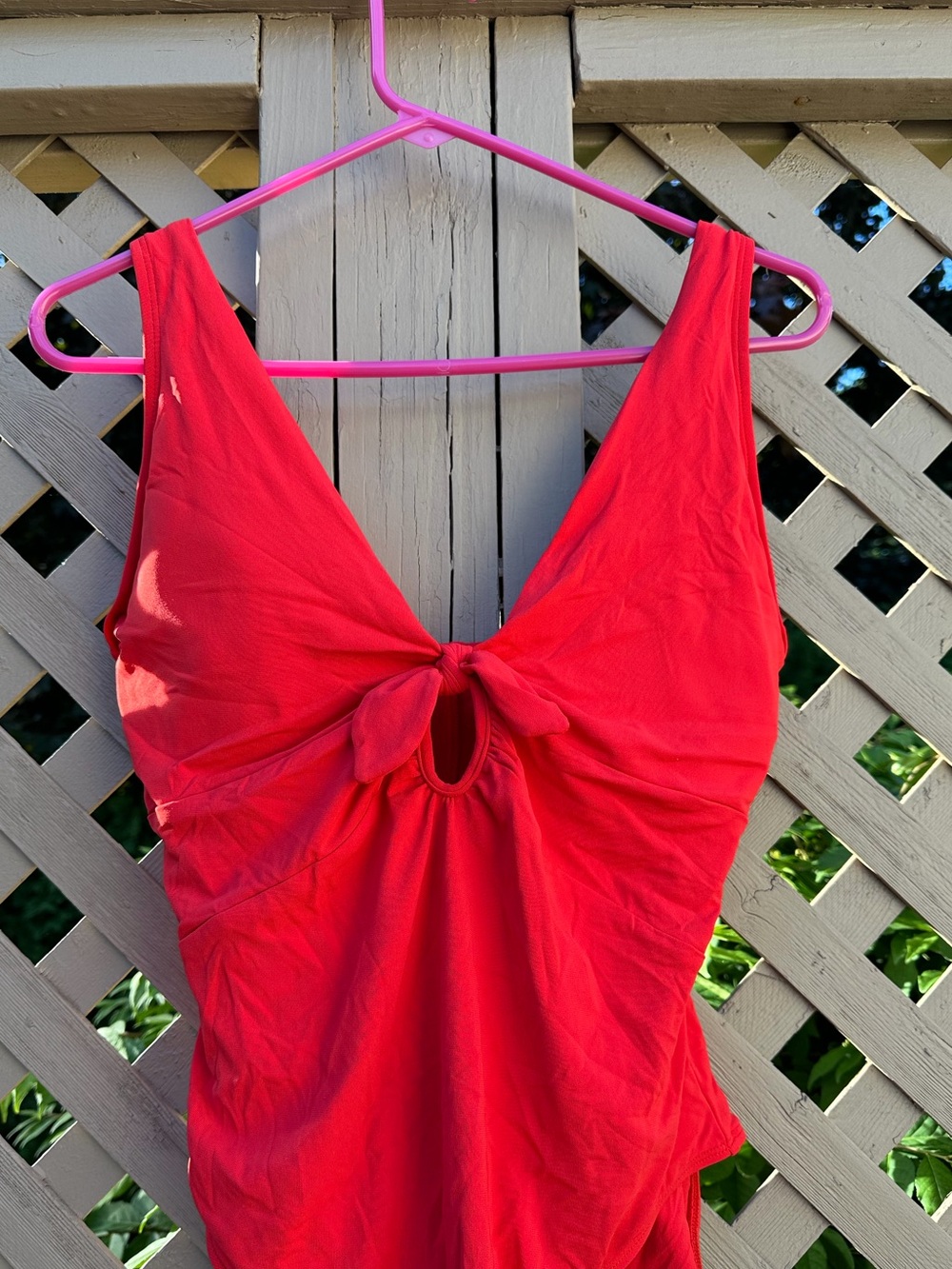 Robin Piccione Red One-Piece Swimsuit - Size 16 - Picture 2 of 7